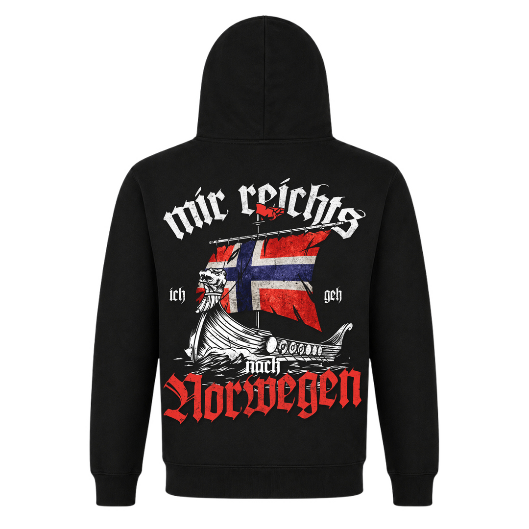Ich geh nach Norwegen - Premium Hoodie Unisex - Black