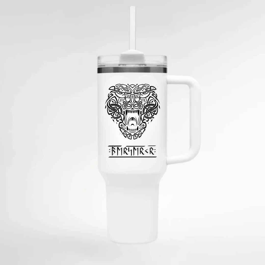 Bär Ragnarok - Keramiktasse THERMO CUP - WEIß - Weiß