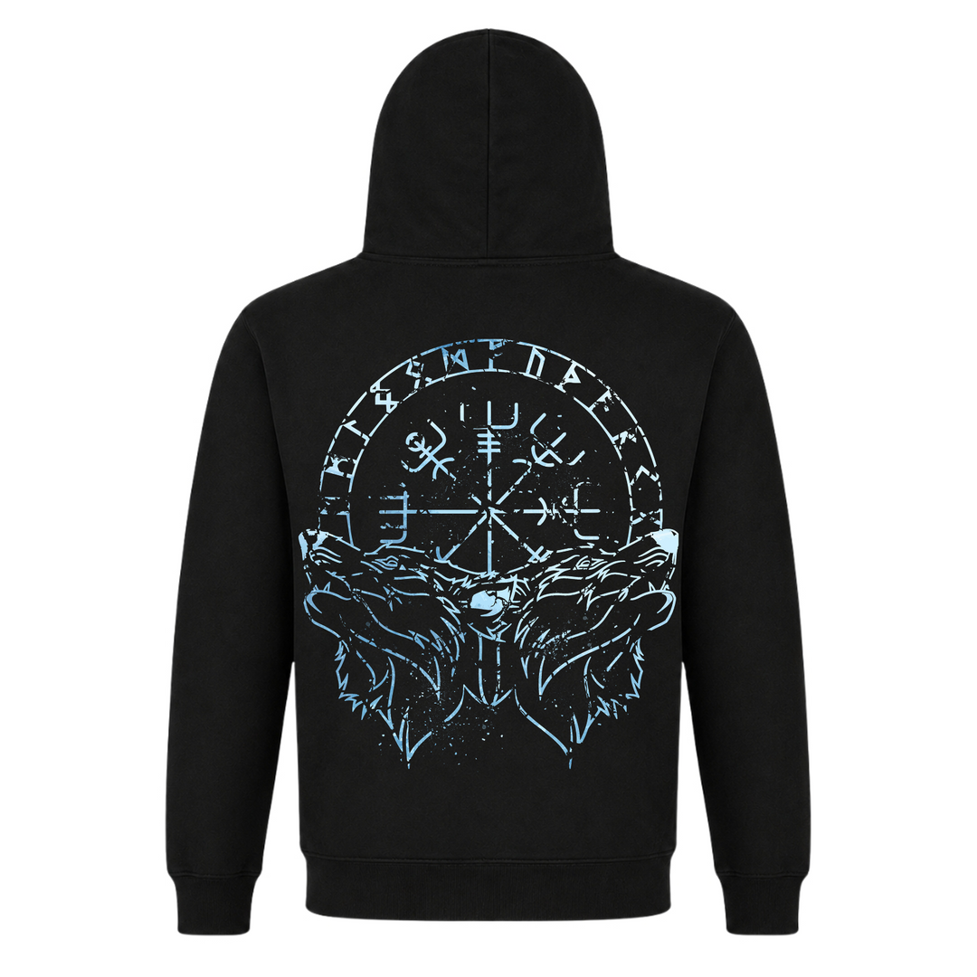 Nordic Wolf - Premium Hoodie Unisex - Black