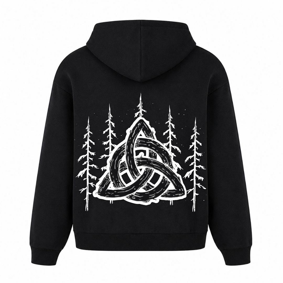 Triquerta Nature - Premium Hoodie Unisex Oversized Hoodie - Schwarz