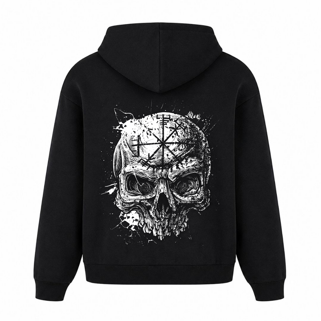 Skull - Premium Hoodie Unisex Oversized Hoodie - Schwarz