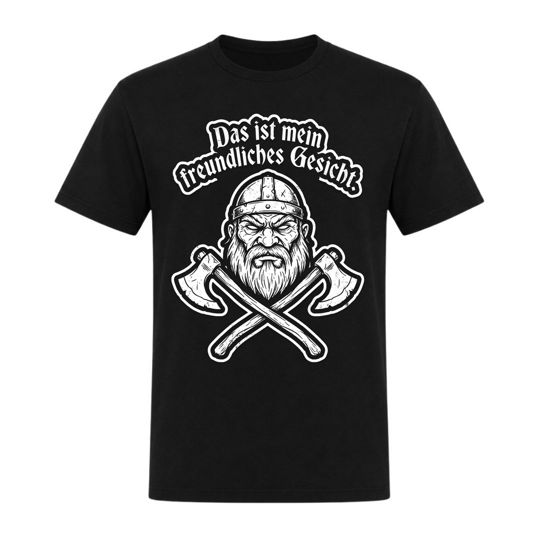 Das ist mein freundliches Gesicht - Unisex T-Shirt - schwarz