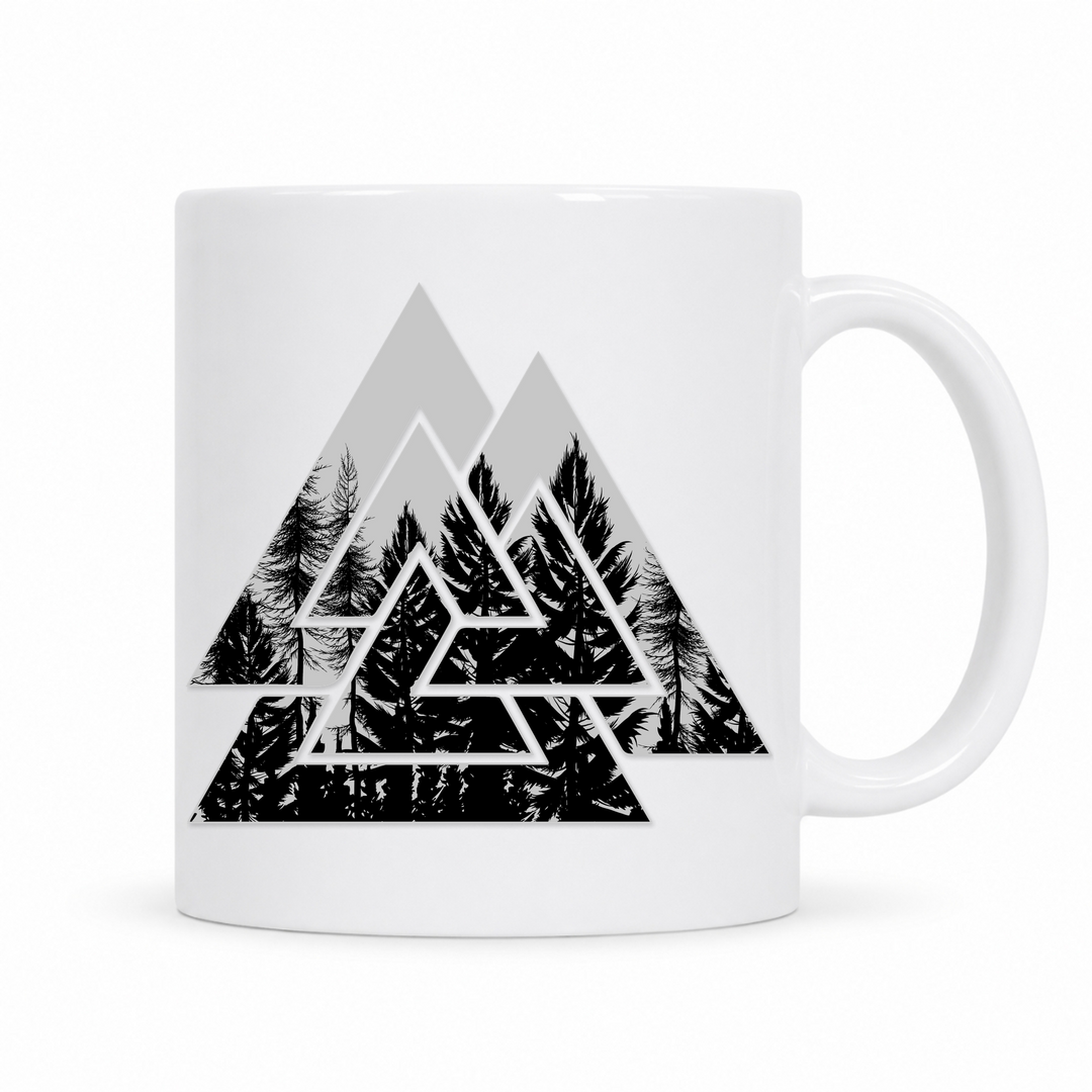 Valknut Nature - Keramiktasse - weiß