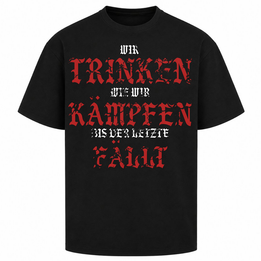 Bis der letzte fällt - Oversized Shirt - Schwarz