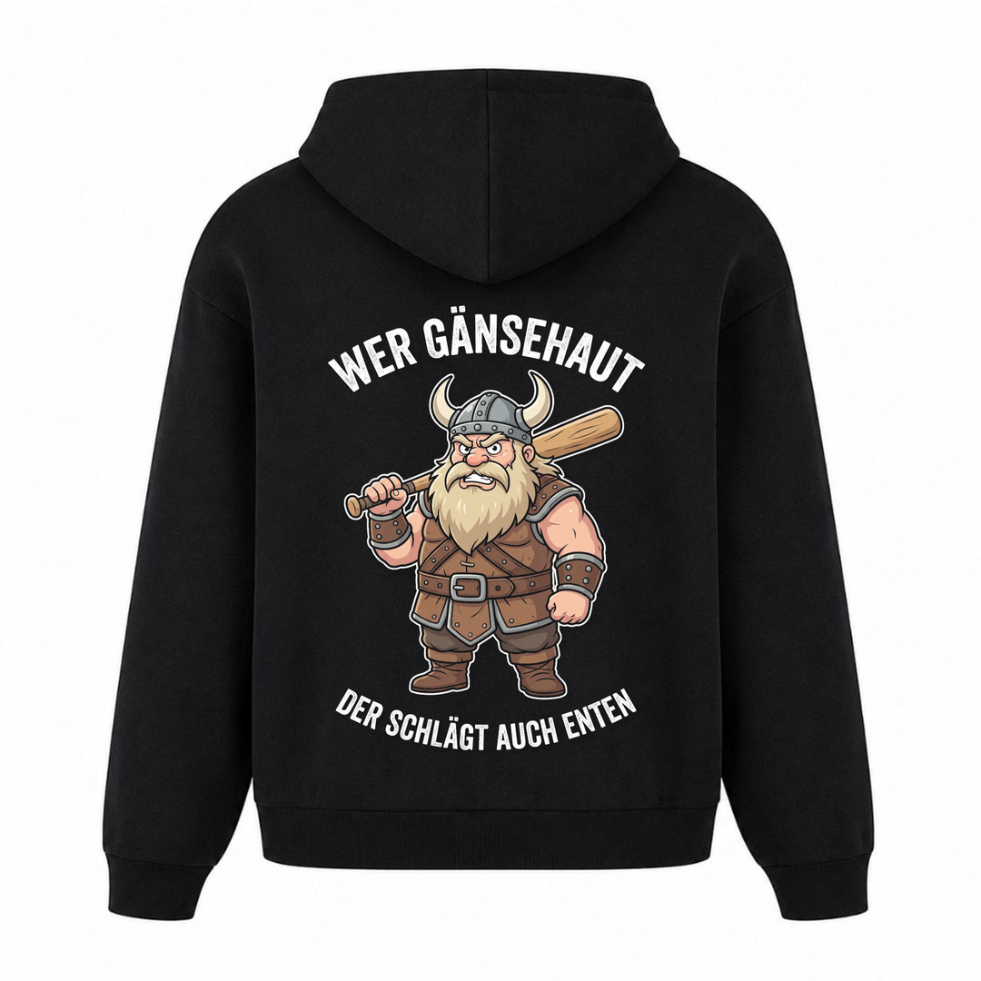 Wer Gänsehaut - Premium Hoodie Unisex Oversized Hoodie - Schwarz