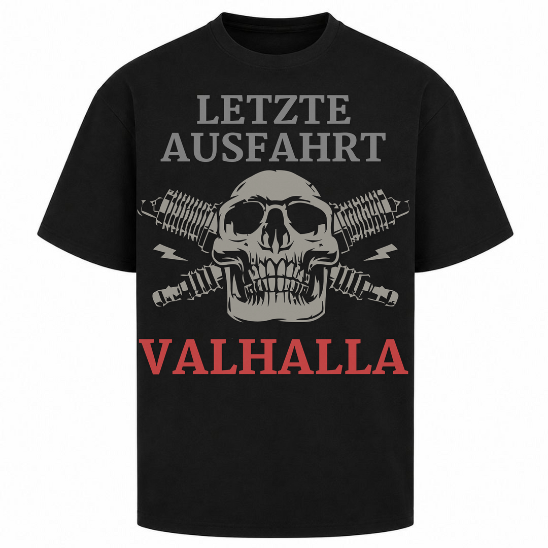 Letzte Ausfahrt - Oversized Shirt - Schwarz