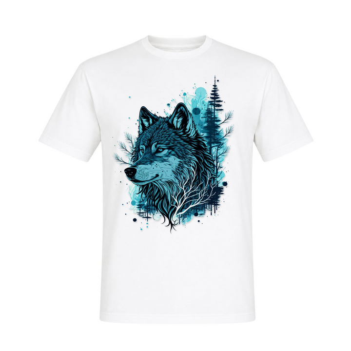 Blue Wolf - Unisex T-Shirt - weiß