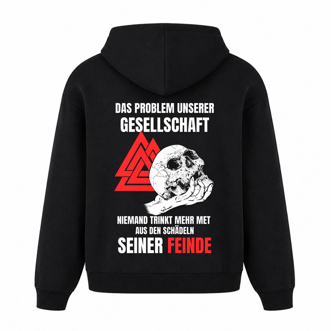 Das Problem unserer Gesellschaft - Premium Hoodie Unisex Oversized Hoodie - Schwarz