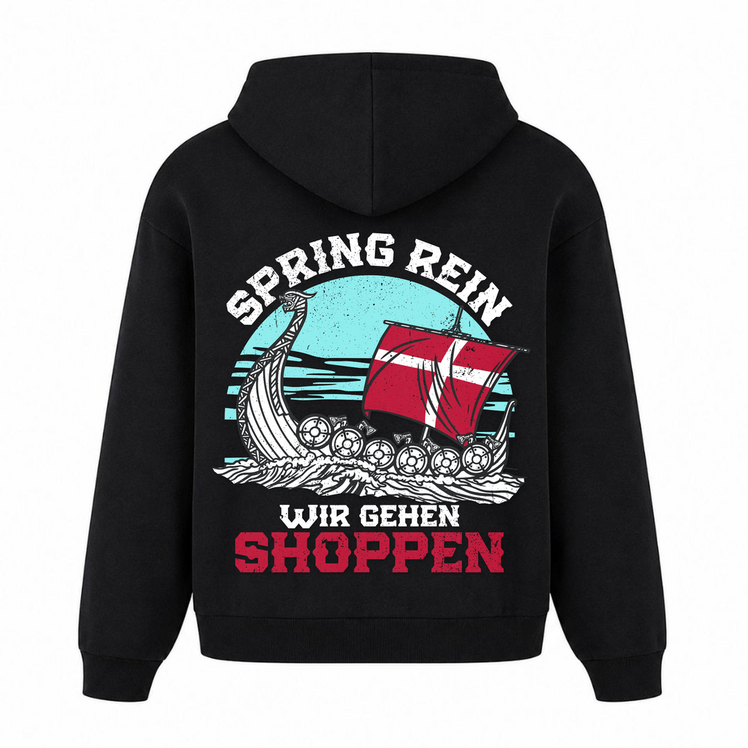 Wir gehen Shoppen - Premium Hoodie Unisex Oversized Hoodie - Schwarz