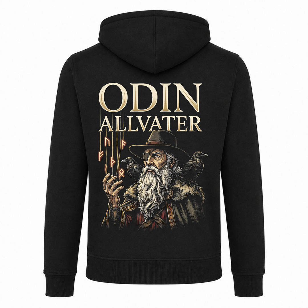 Odin Allvater - Premium Hoodie Unisex Heavy Zip Hoody - schwarz
