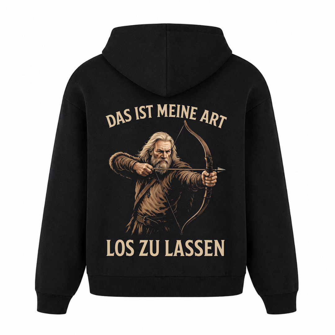 Das ist meine Art los zu lassen - Premium Hoodie Unisex Oversized Hoodie - Schwarz