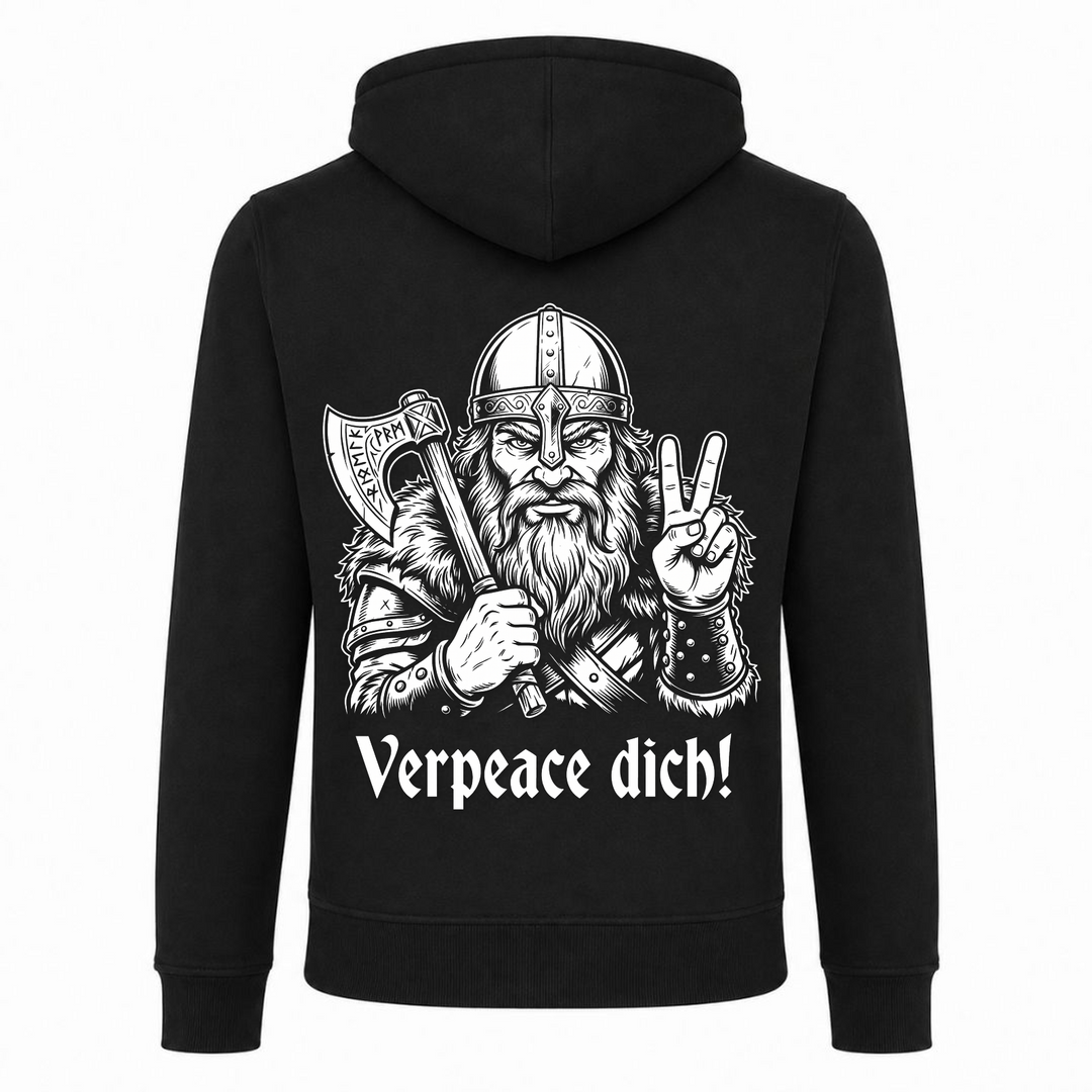 Verpeace dich - Premium Hoodie Unisex Heavy Zip Hoody - schwarz