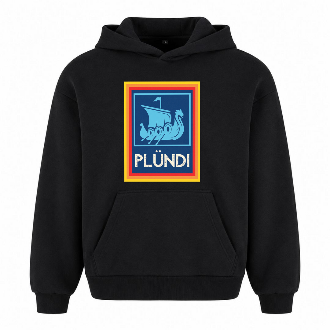 Plündi - Premium Hoodie Unisex Oversized Hoodie - Schwarz
