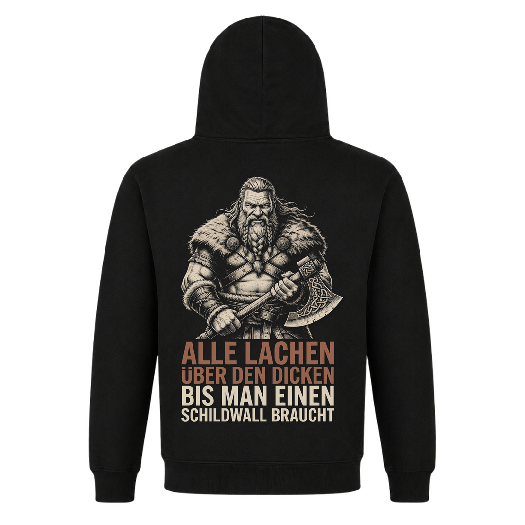 Alle lachen über den dicken - Premium Hoodie Unisex - Black