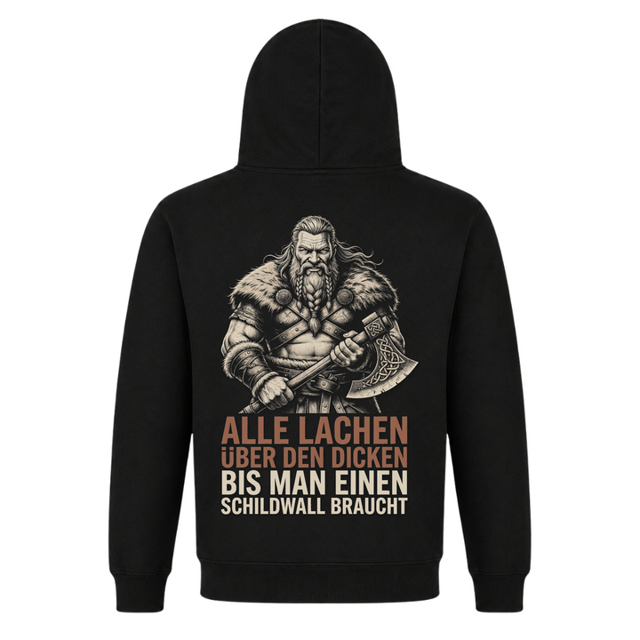 Alle lachen über den dicken - Premium Hoodie Unisex - Black