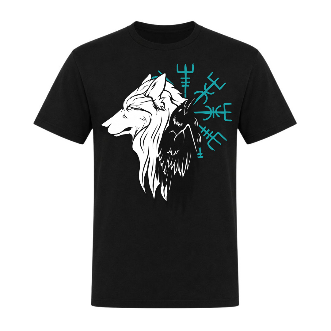 Wolf Rabe - Unisex T-Shirt - schwarz