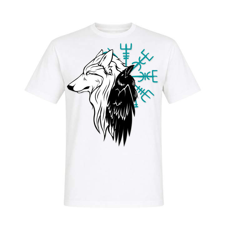 Wolf Rabe - Unisex T-Shirt - weiß