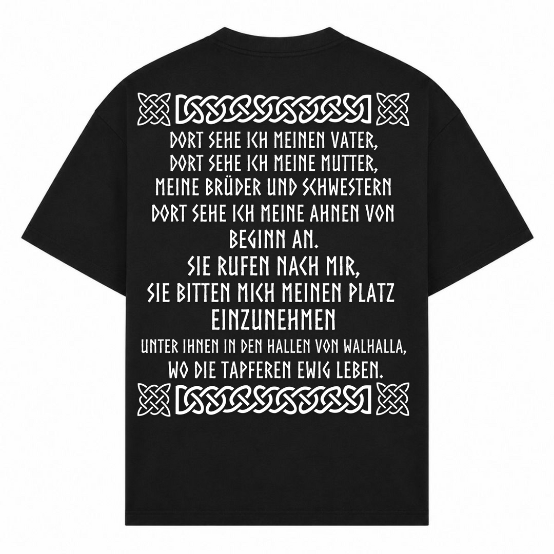 Wikingergebet - Oversized Shirt - Schwarz