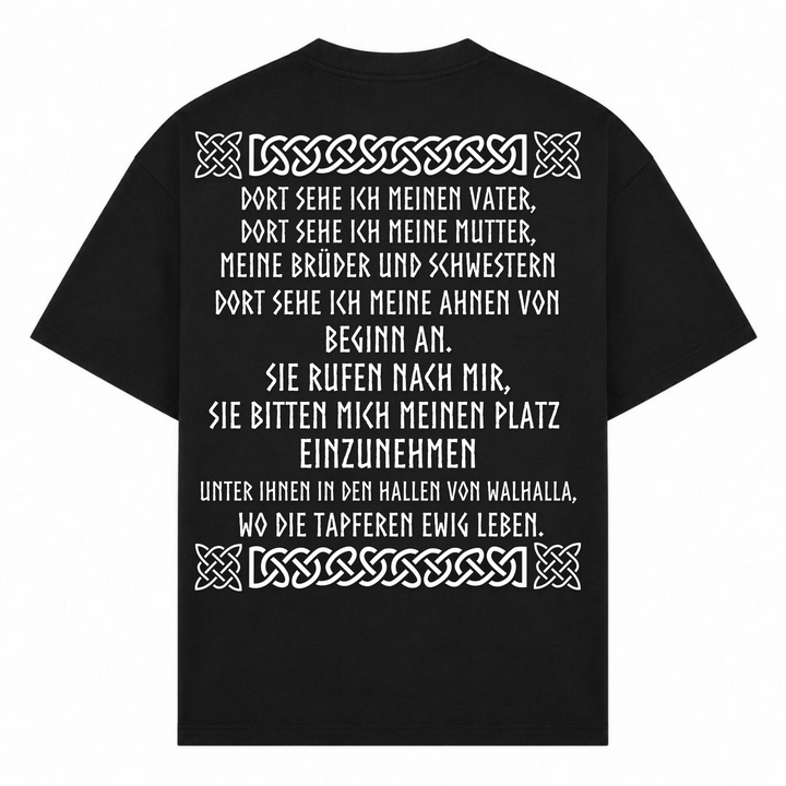 Wikingergebet - Oversized Shirt - Schwarz