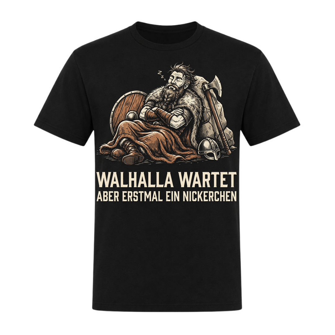 Walhalla Wartet - Unisex T-Shirt - schwarz