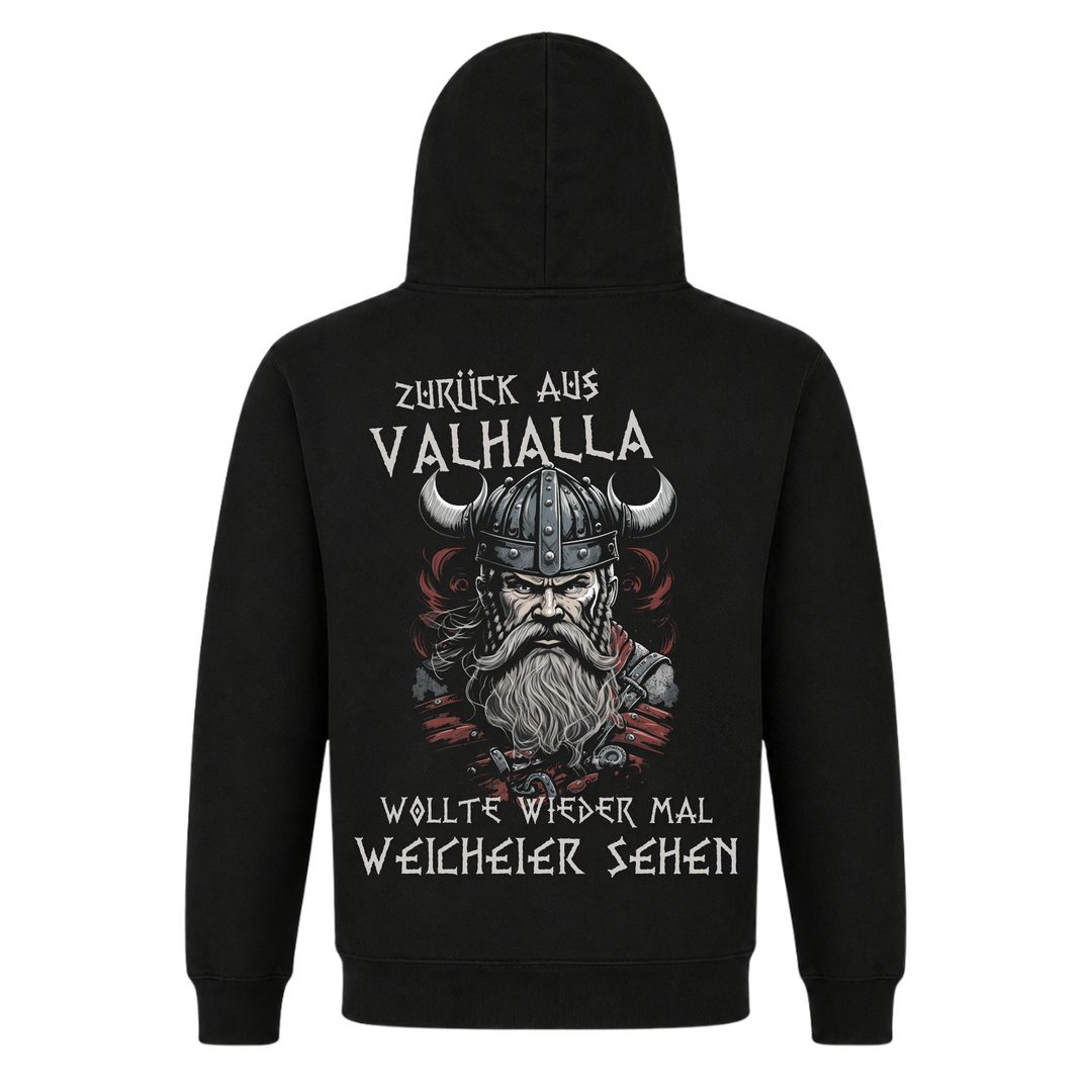 zurück aus Valhalla - Premium Hoodie Unisex - Black