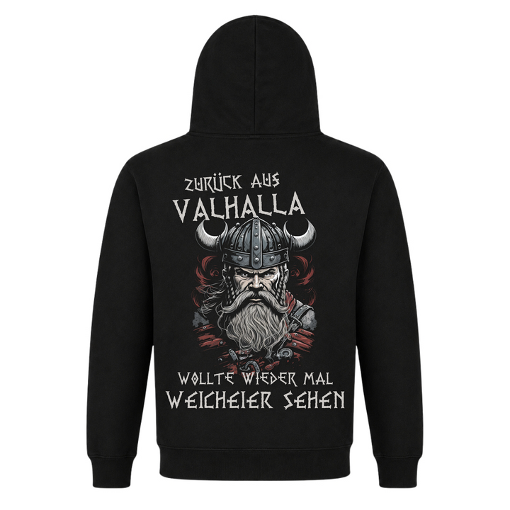 zurück aus Valhalla - Premium Hoodie Unisex - Black