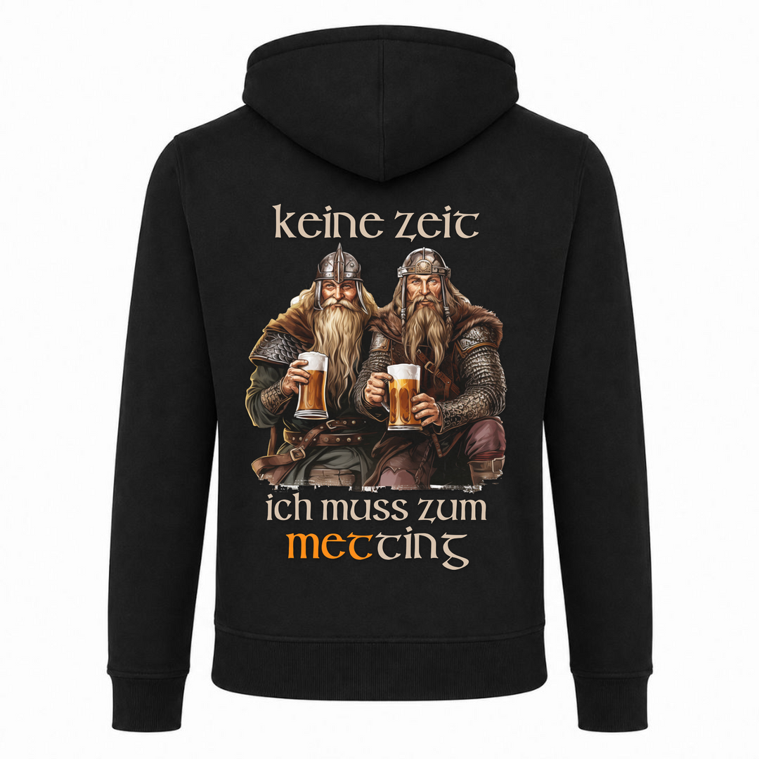 Ich muss zum metting - Premium Hoodie Unisex Heavy Zip Hoody - schwarz