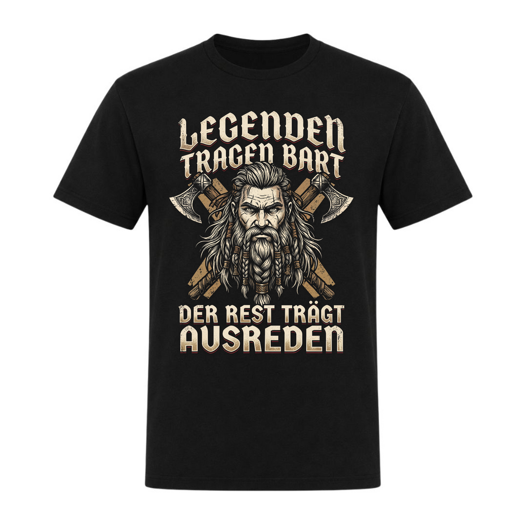 Legenden tragen Bart - Unisex T-Shirt - schwarz