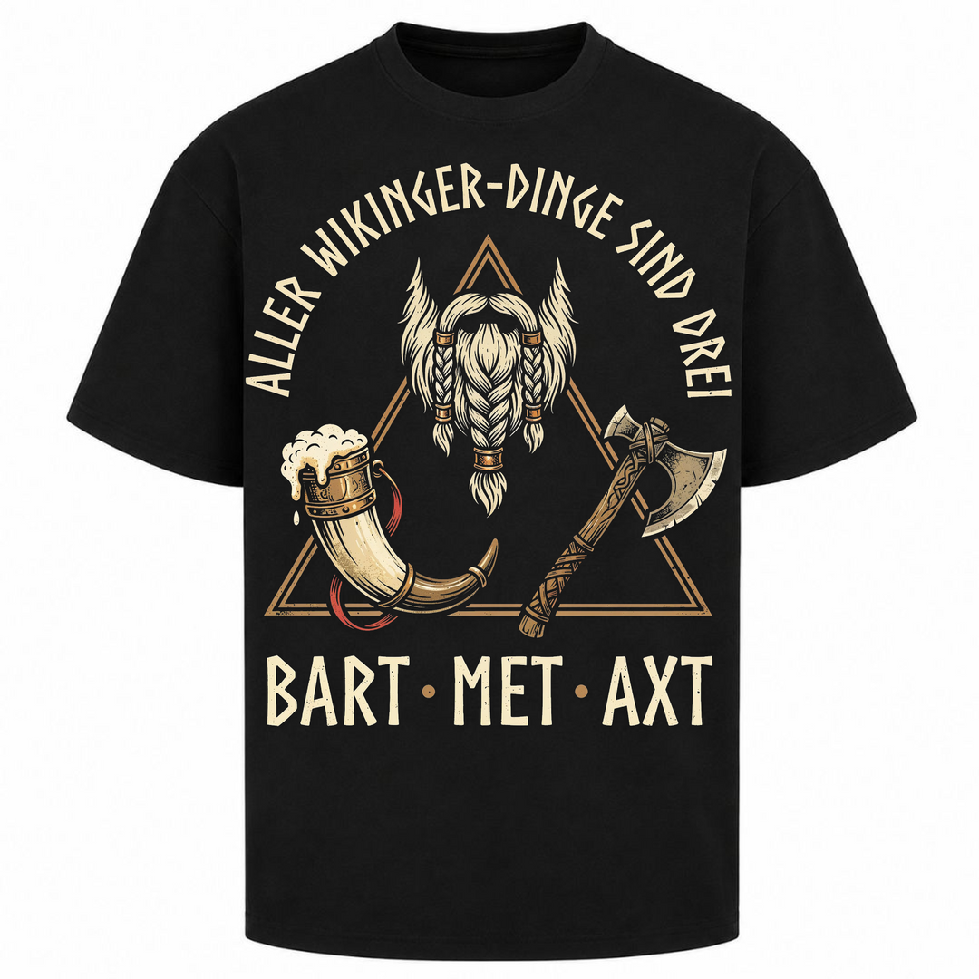 Bart Met Axt - Oversized Shirt - Schwarz