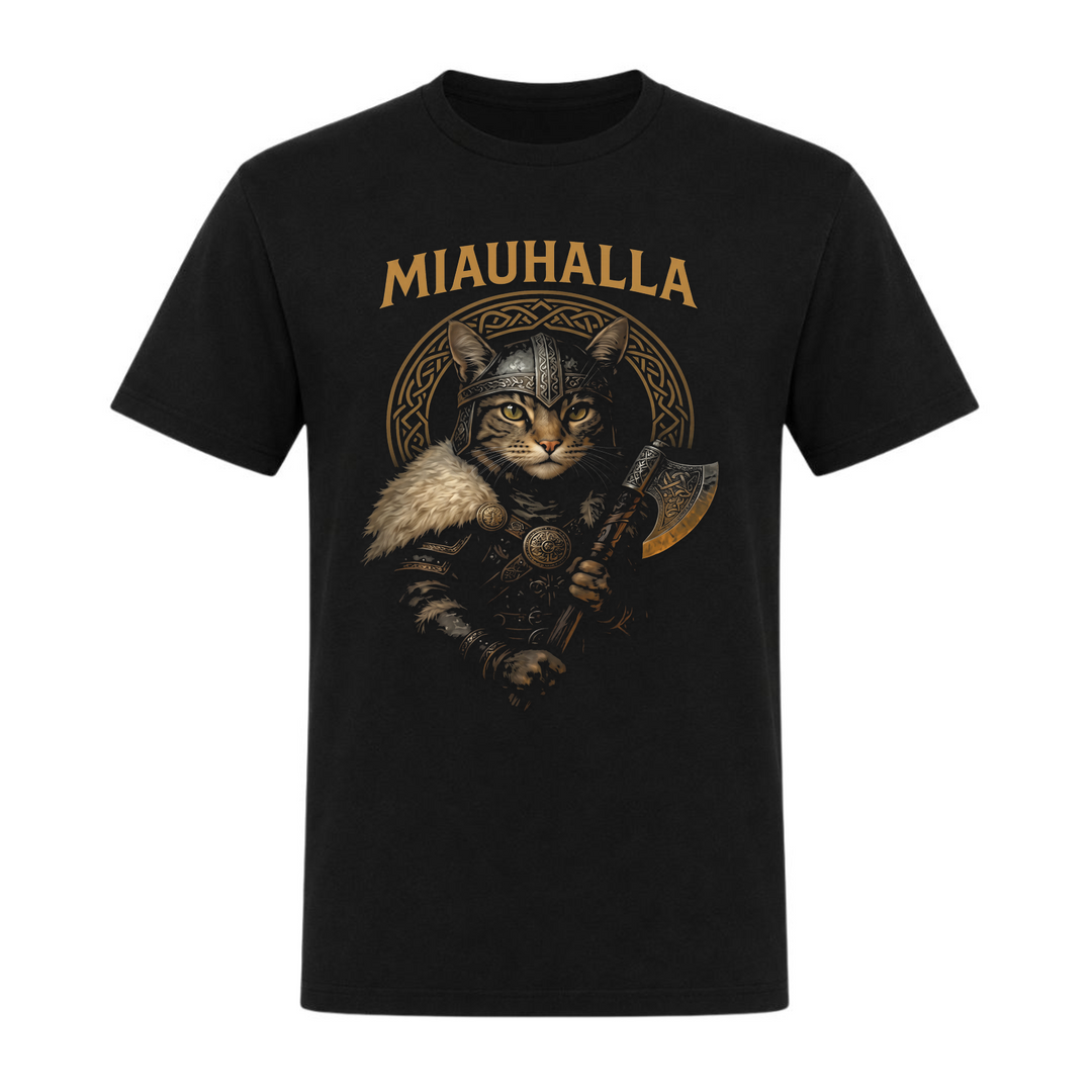 Miauhalla - Unisex T-Shirt - schwarz