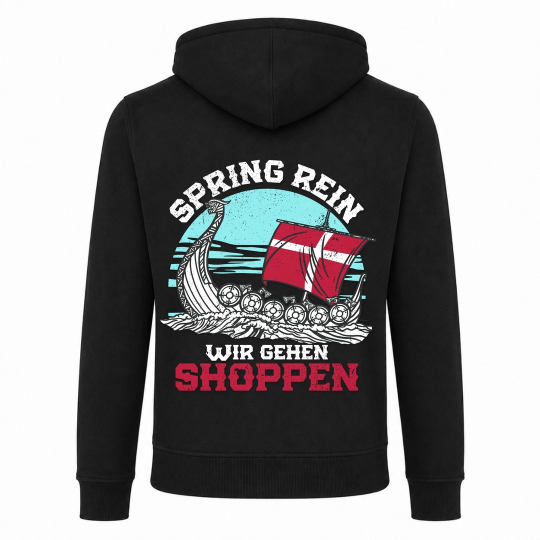 Wir gehen Shoppen - Premium Hoodie Unisex Heavy Zip Hoody - schwarz