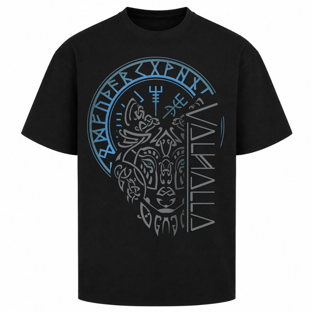 Wolf Ragnarok - Oversized Shirt - Schwarz
