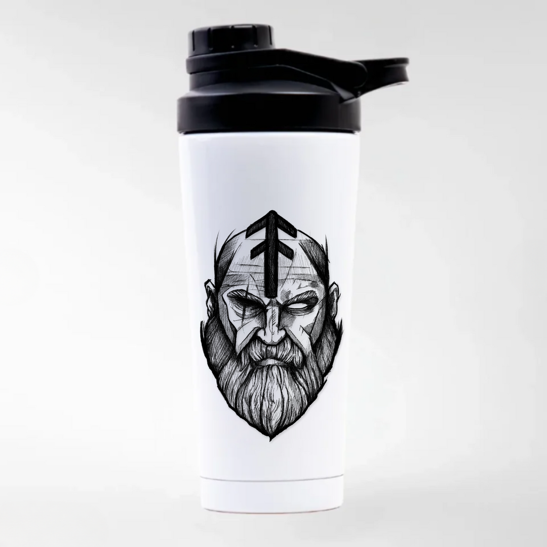 Odin - Keramiktasse EDELSTAHL SHAKER - weiß mit Sublimationsdruck - Weiß