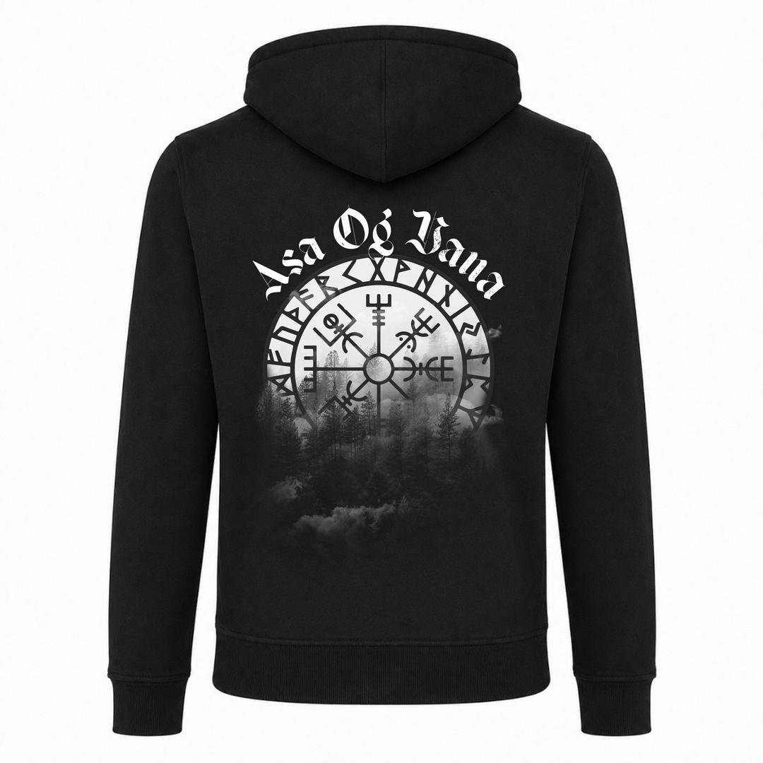Asa Og Vana - Premium Hoodie Unisex Heavy Zip Hoody - schwarz