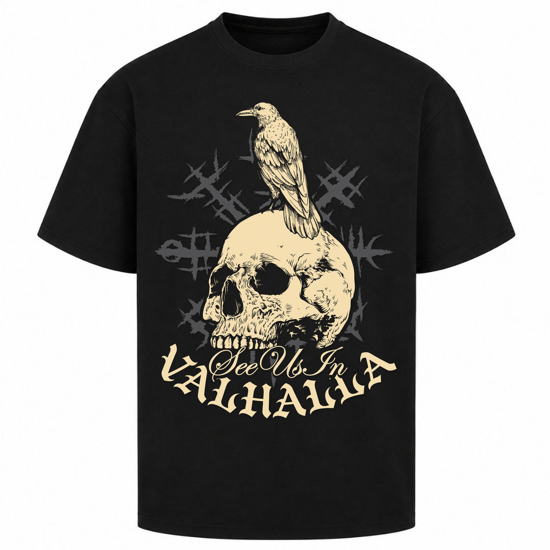 See us in Valhalla - Oversized Shirt - Schwarz