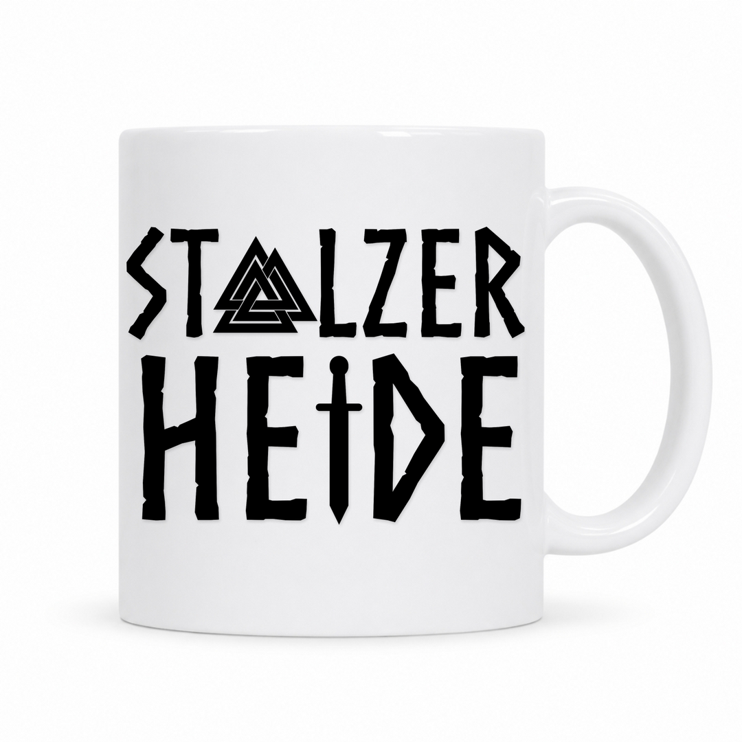Stolzer Heide - Keramiktasse - weiß