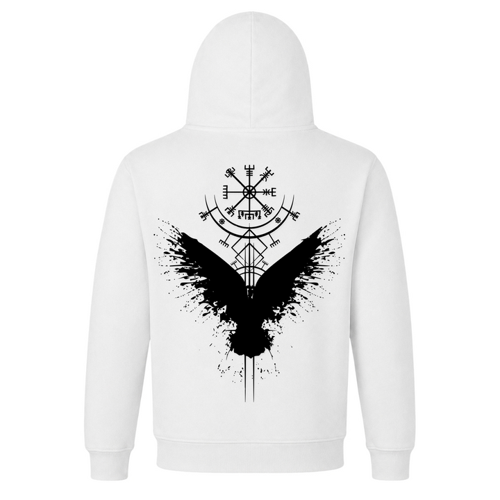 Rabe Wikingerkompass - Premium Hoodie Unisex - White