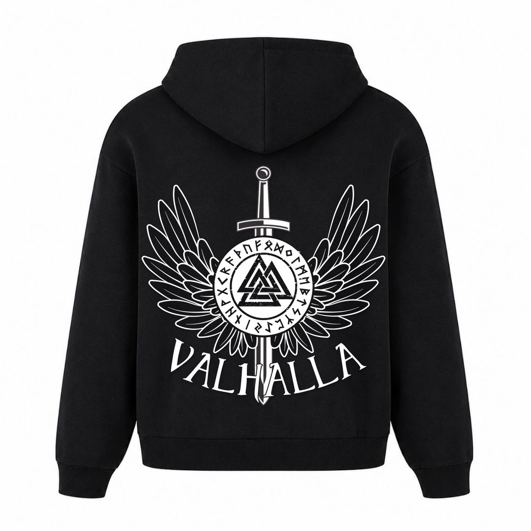 Valhalla - Premium Hoodie Unisex Oversized Hoodie - Schwarz