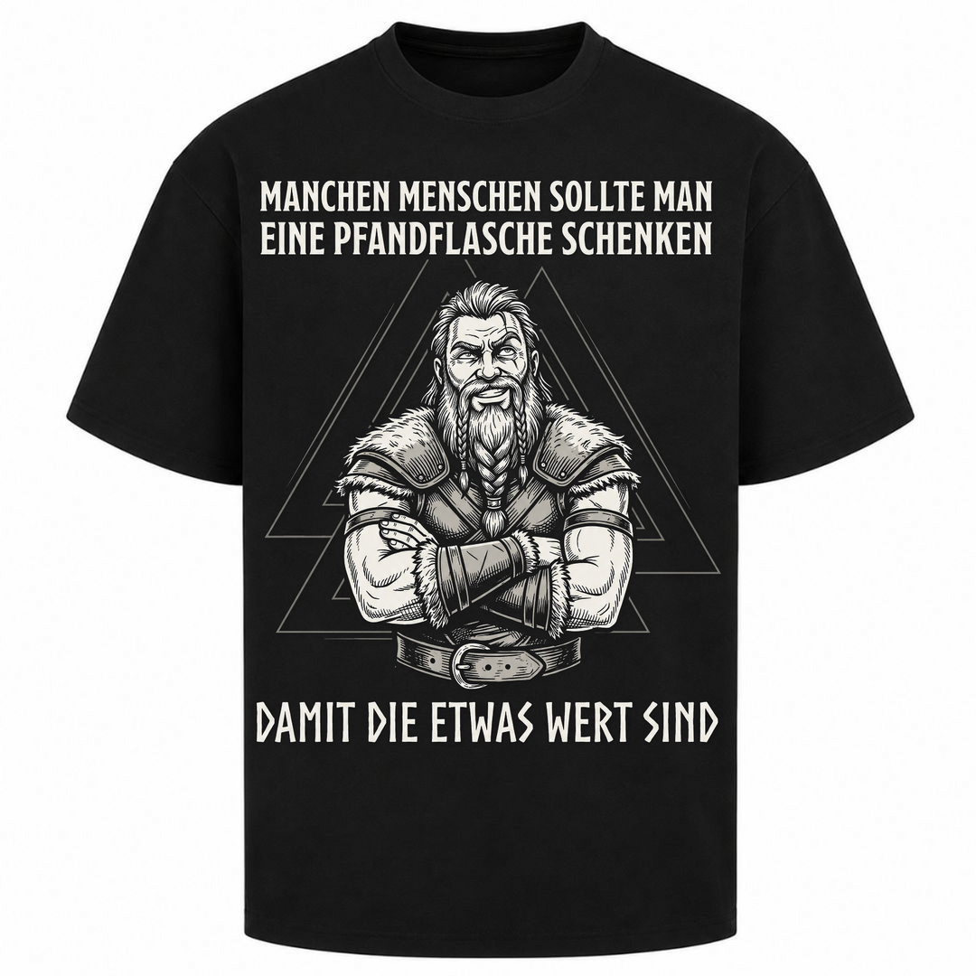 Manchen Menschen - Oversized Shirt - Schwarz