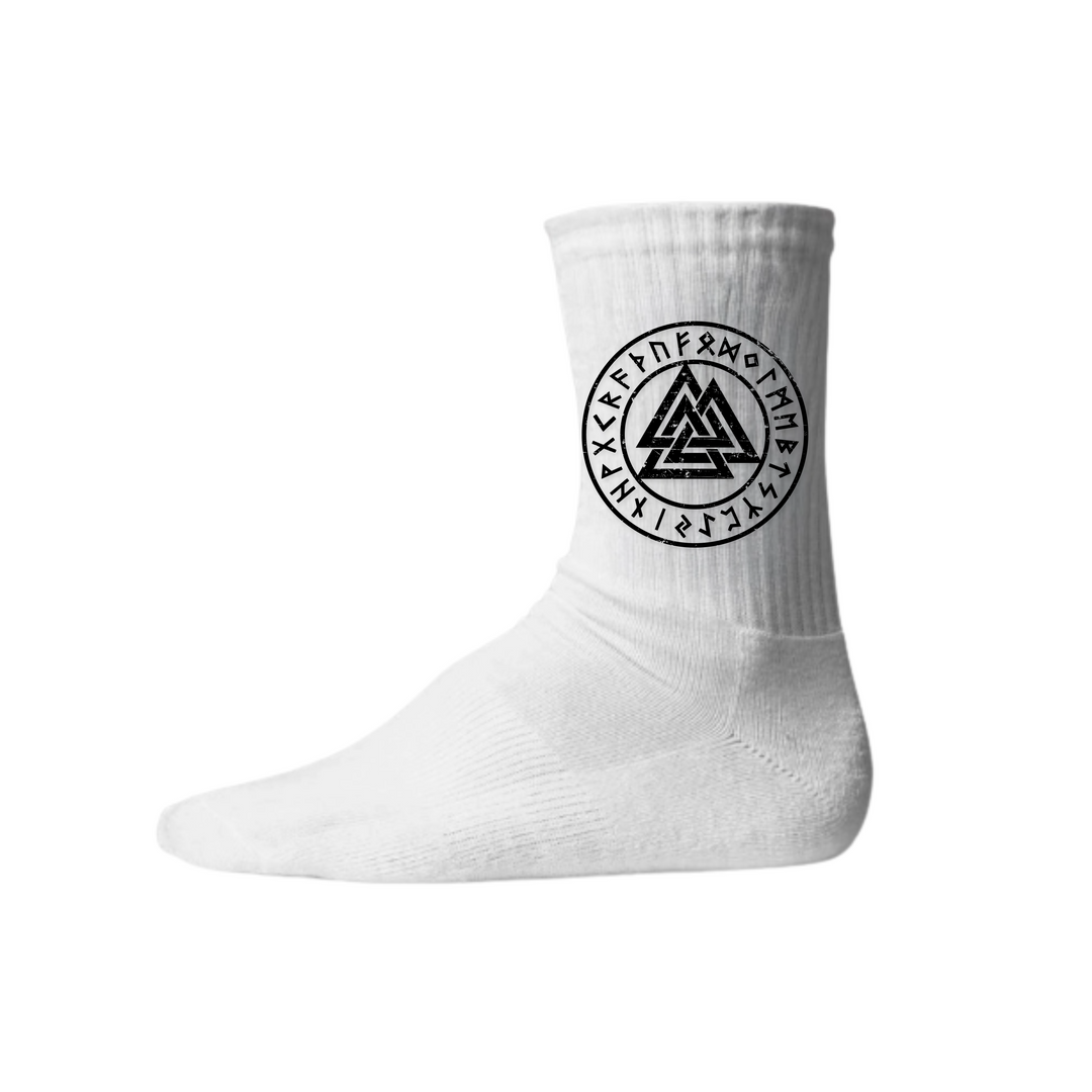 Valknut - Keramiktasse Socken - Weiß