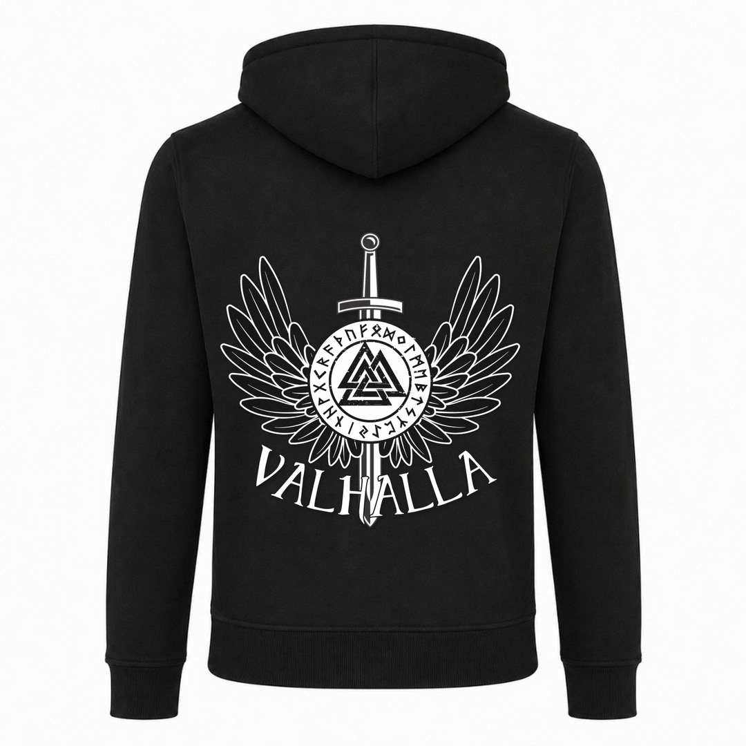 Valhalla - Premium Hoodie Unisex Heavy Zip Hoody - schwarz