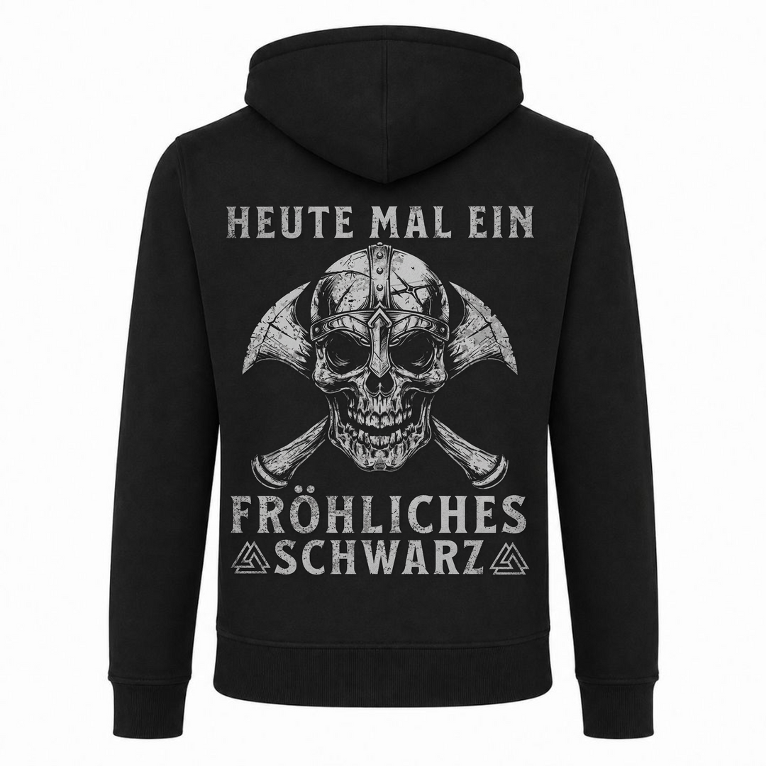Fröhliches Schwarz - Premium Hoodie Unisex Heavy Zip Hoody - schwarz