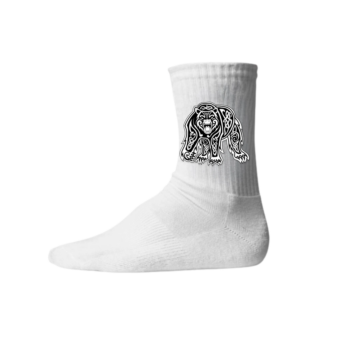 Viking Bear - Keramiktasse Socken - Weiß