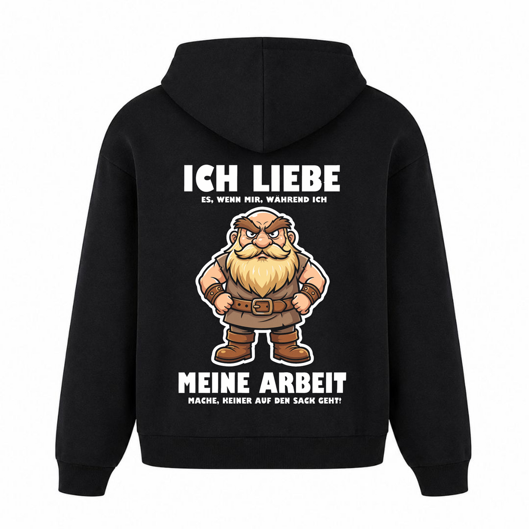 Ich liebe meine Arbeit - Premium Hoodie Unisex Oversized Hoodie - Schwarz