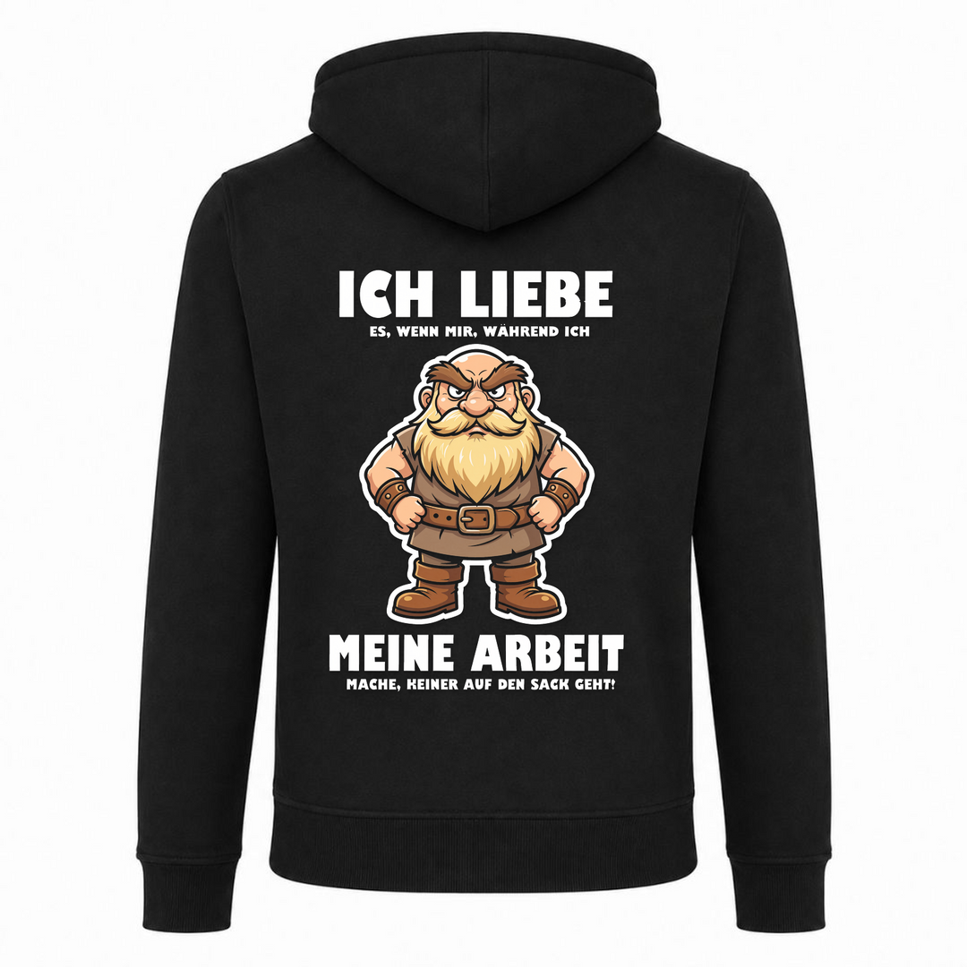 Ich liebe meine Arbeit - Premium Hoodie Unisex Heavy Zip Hoody - schwarz
