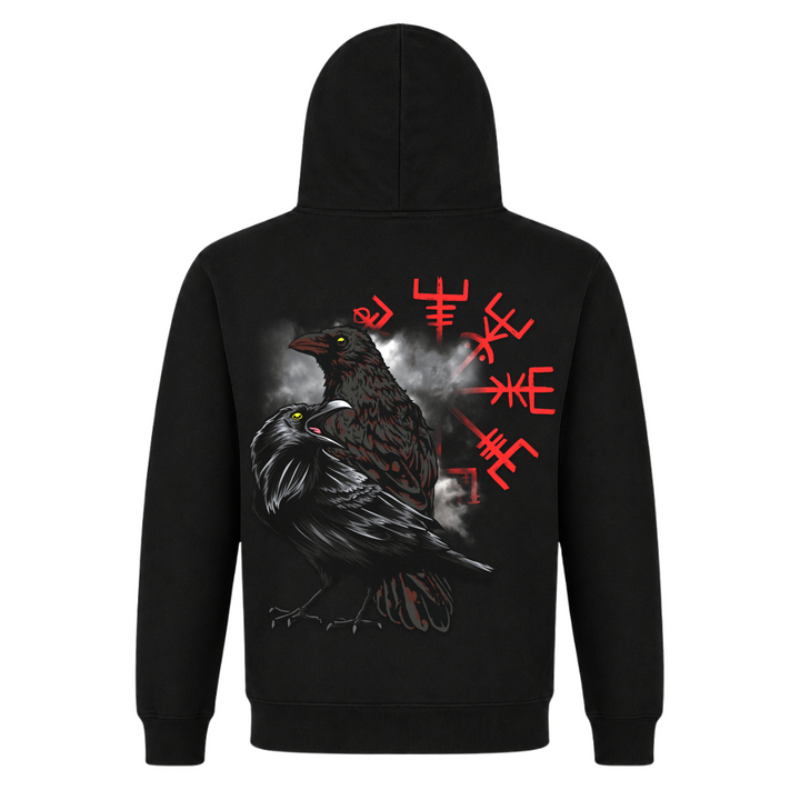 Hugin & Munin - Premium Hoodie Unisex - Black