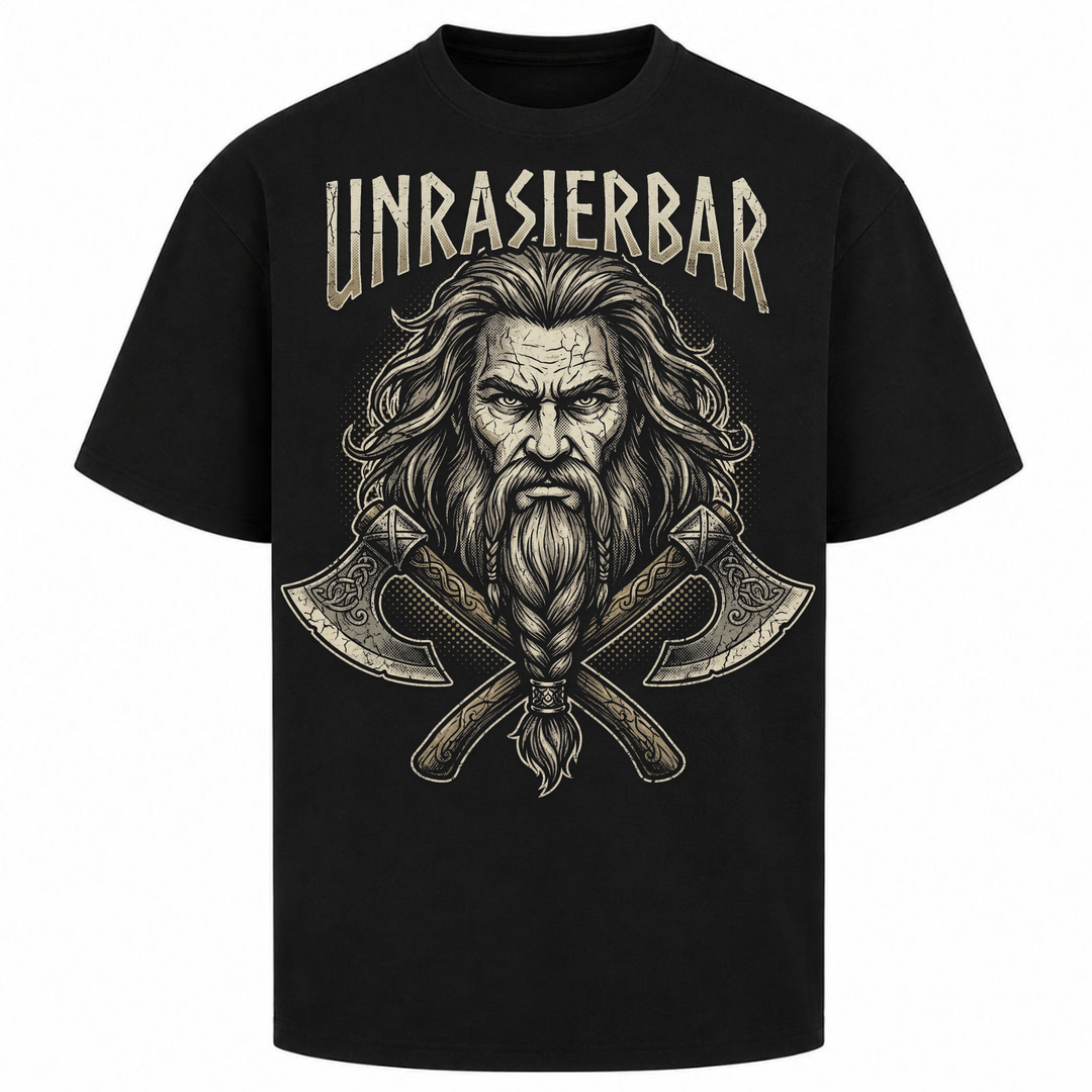 Unrasierbar - Oversized Shirt - Schwarz