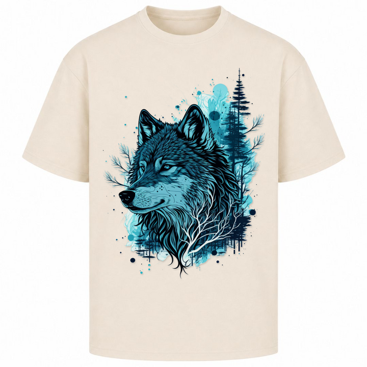 Blue Wolf - Oversized Shirt - Sand