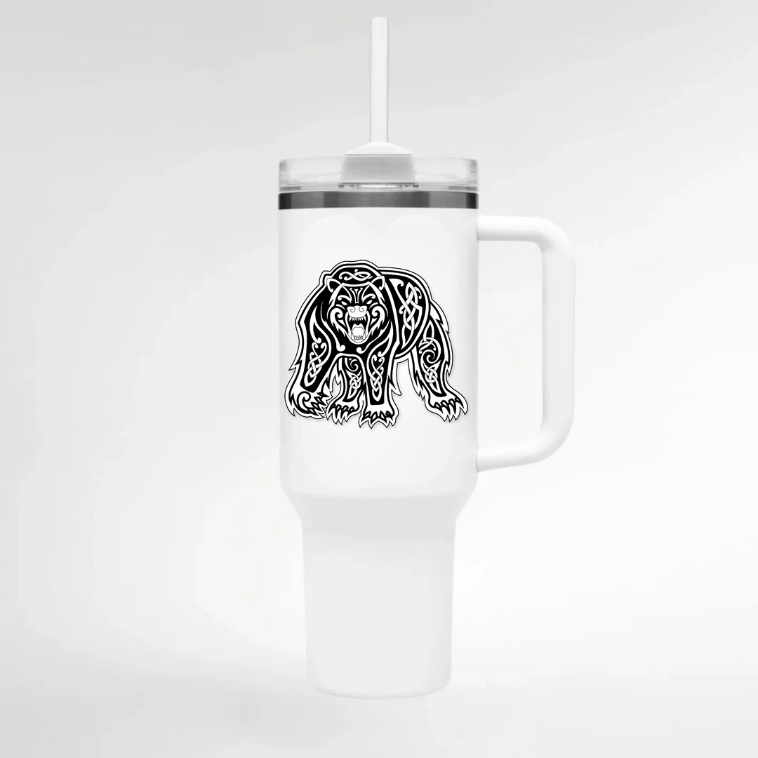 Viking Bear - Keramiktasse THERMO CUP - WEIß - Weiß