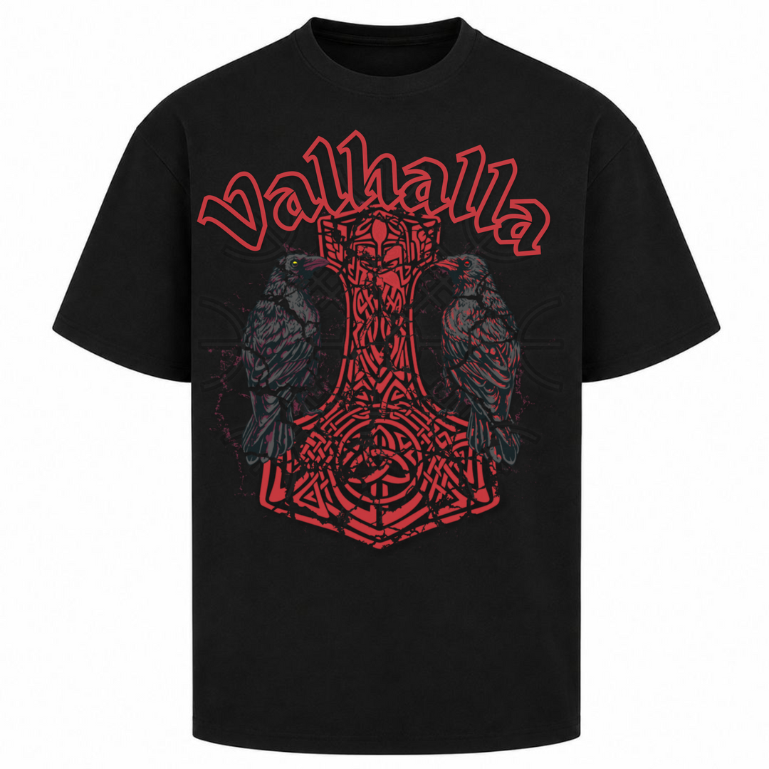 Valhalla - Oversized Shirt - Schwarz